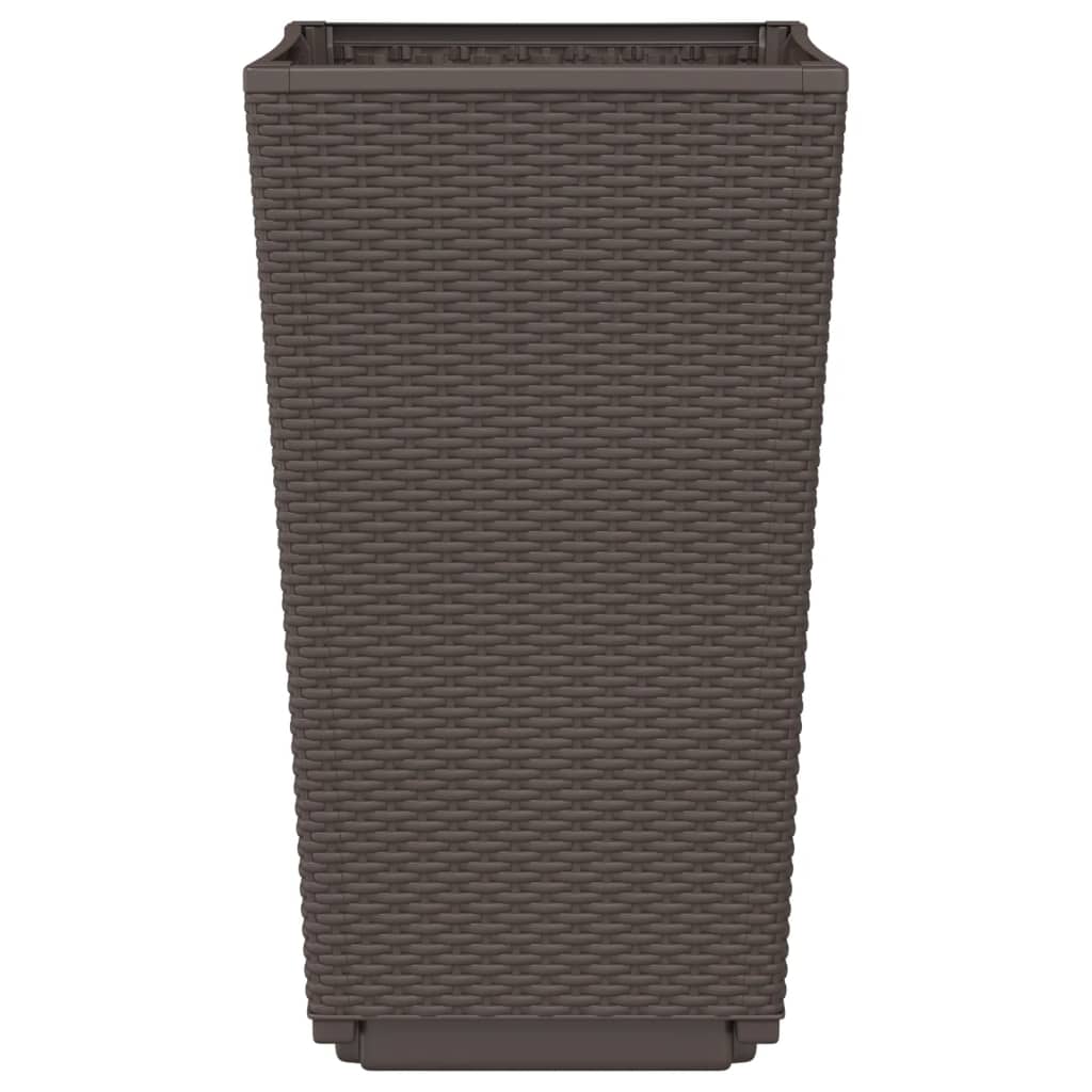 Pflanzkübel 2 Stk. Braun 32,5x32,5x57 cm PP