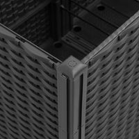Thumbnail for Pflanzkübel mit Rankgitter Schwarz 160x160x140 cm PP