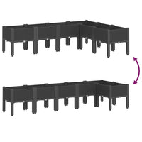 Thumbnail for Pflanzkasten mit Beinen Schwarz 160x120x42 cm PP