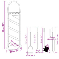 Thumbnail for 5-tlg. Kaminwerkzeug-Set 23x15x66 cm Stahl