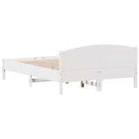 Thumbnail for Massivholzbett ohne Matratze Weiß 140x200 cm Kiefernholz