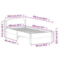 Thumbnail for Massivholzbett ohne Matratze 100x200 cm Kiefernholz