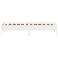 Thumbnail for Massivholzbett ohne Matratze Weiß 90x190 cm Kiefernholz