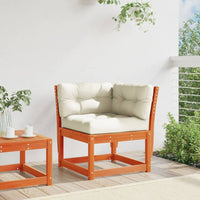 Thumbnail for Garten-Ecksofa mit Kissen Wachsbraun Massivholz Kiefer