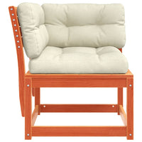 Thumbnail for Garten-Ecksofa mit Kissen Wachsbraun Massivholz Kiefer