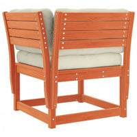 Thumbnail for Garten-Ecksofa mit Kissen Wachsbraun Massivholz Kiefer