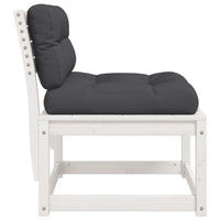 Thumbnail for Gartensofa mit Kissen Weiß Massivholz Kiefer