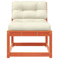 Thumbnail for Gartensofa mit Kissen Wachsbraun Massivholz Kiefer