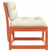 Thumbnail for Gartensofa mit Kissen Wachsbraun Massivholz Kiefer