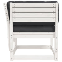 Thumbnail for Gartensofa mit Armlehnen und Kissen Weiß Massivholz Kiefer