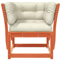 Thumbnail for Gartensofa mit Armlehnen und Kissen Braun Massivholz Kiefer