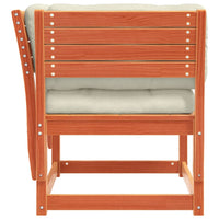 Thumbnail for Gartensofa mit Armlehnen und Kissen Braun Massivholz Kiefer