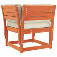 Thumbnail for Gartensofa mit Armlehnen und Kissen Braun Massivholz Kiefer