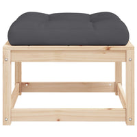 Thumbnail for Gartenhocker mit Kissen Massivholz Kiefer