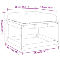 Thumbnail for Gartenhocker mit Kissen Massivholz Douglasie