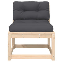 Thumbnail for Gartensofas mit Kissen 2 Stk. Massivholz Kiefer
