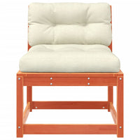 Thumbnail for Gartensofas mit Kissen 2 Stk. Wachsbraun Massivholz Kiefer