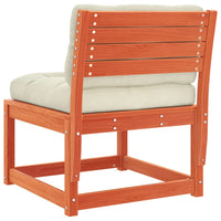 Thumbnail for Gartensofas mit Kissen 2 Stk. Wachsbraun Massivholz Kiefer