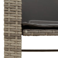 Thumbnail for Gartensofa 2-Sitzer mit Tisch und Hockern Grau Poly Rattan