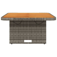 Thumbnail for Gartentisch Grau 80x80x71 cm Poly Rattan und Akazienholz