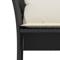 Thumbnail for Gartenstuhl mit Fußhocker Schwarz Poly Rattan
