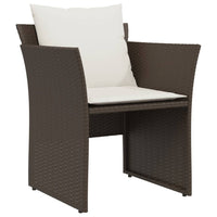 Thumbnail for Gartenstuhl mit Fußhocker Braun Poly Rattan
