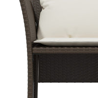 Thumbnail for Gartenstuhl mit Fußhocker Braun Poly Rattan