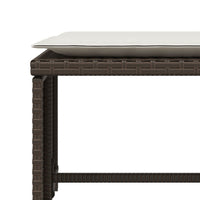 Thumbnail for Gartenstuhl mit Fußhocker Braun Poly Rattan