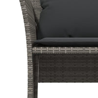 Thumbnail for Gartenstuhl mit Fußhocker Grau Poly Rattan