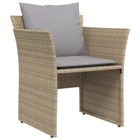 Thumbnail for Gartenstuhl mit Fußhocker Beige Poly Rattan