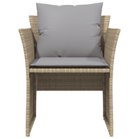 Thumbnail for Gartenstuhl mit Fußhocker Beige Poly Rattan