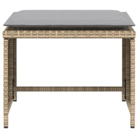 Thumbnail for Gartenstuhl mit Fußhocker Beige Poly Rattan