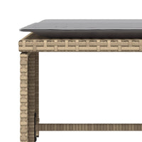 Thumbnail for Gartenstuhl mit Fußhocker Beige Poly Rattan