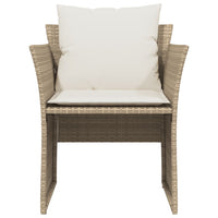 Thumbnail for Gartenstuhl mit Fußhocker Beige Poly Rattan