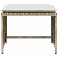 Thumbnail for Gartenstuhl mit Fußhocker Beige Poly Rattan