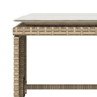 Thumbnail for Gartenstuhl mit Fußhocker Beige Poly Rattan