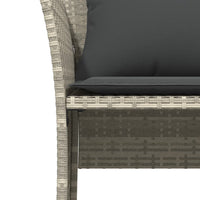 Thumbnail for Gartenstuhl mit Fußhocker Hellgrau Poly Rattan