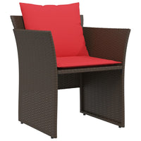 Thumbnail for Gartenstuhl mit Fußhocker Braun Poly Rattan