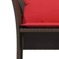 Thumbnail for Gartenstuhl mit Fußhocker Braun Poly Rattan