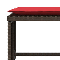 Thumbnail for Gartenstuhl mit Fußhocker Braun Poly Rattan