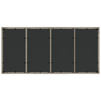 Thumbnail for Gartentisch mit Glasplatte Hellgrau 190x90x75 cm Poly Rattan