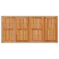 Thumbnail for Gartentisch Beige 190x90x75 cm Poly Rattan Akazienholz