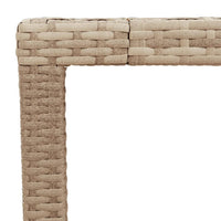 Thumbnail for Gartentisch Beige 190x90x75 cm Poly Rattan Akazienholz