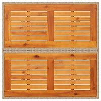 Thumbnail for Gartentisch Beige 80x80x75 cm Poly Rattan Akazienholz
