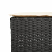 Thumbnail for Garten-Barhocker mit Kissen 2 Stk. Schwarz Poly Rattan