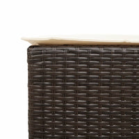 Thumbnail for Garten-Barhocker mit Kissen 2 Stk. Braun Poly Rattan