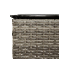 Thumbnail for Garten-Barhocker mit Kissen 2 Stk. Grau Poly Rattan