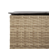 Thumbnail for Garten-Barhocker mit Kissen 2 Stk. Beige Poly Rattan