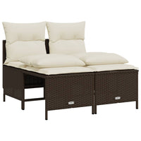 Thumbnail for 4-tlg. Garten-Sofagarnitur mit Kissen Braun Poly Rattan