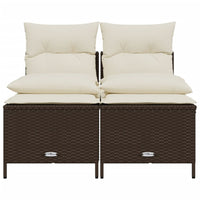 Thumbnail for 4-tlg. Garten-Sofagarnitur mit Kissen Braun Poly Rattan